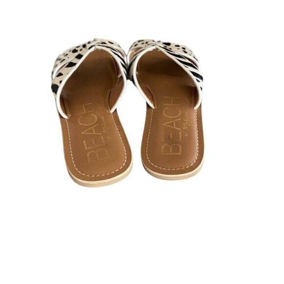 Matisse Beach Cover Up Cow Hair Slip-on Sandals 9 - Picture 3 of 5